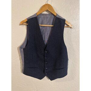 Yves Saint Laurent YSL Pinstriped Five Button Dress Vest